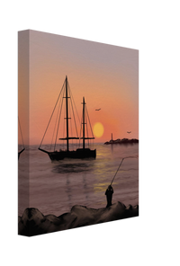 Fisherman, 8 × 10 in canvas print by Gary Hartman