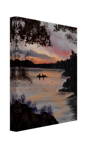 Boat on the Lake, 8 × 10 in canvas print by Gary Hartman