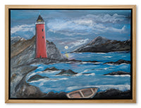 Moonlit Lighthouse — original canvas by Gary Hartman