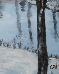 Winter Reflections — brushwork detail