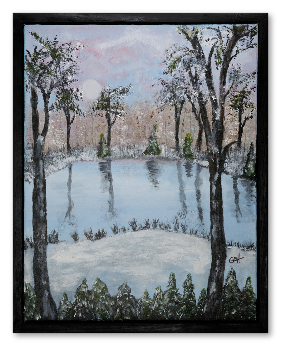 Winter Reflections — original canvas by Gary Hartman