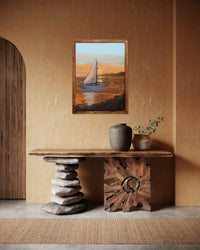 Golden Sail in a room