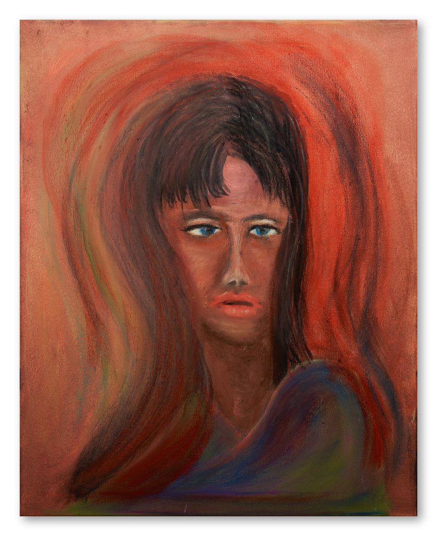 Brushwork detail — Crimson Muse by Gary Hartman