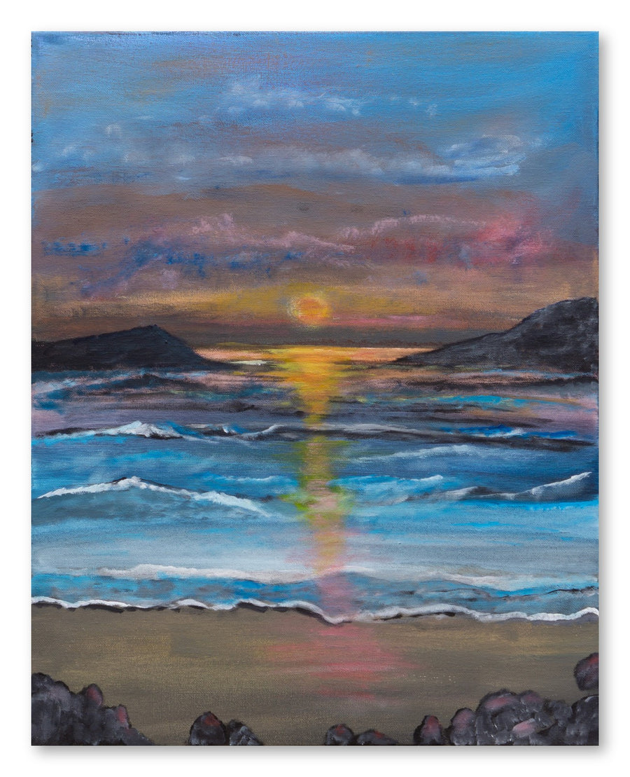 Brushwork detail — Beachside Sunset by Gary Hartman