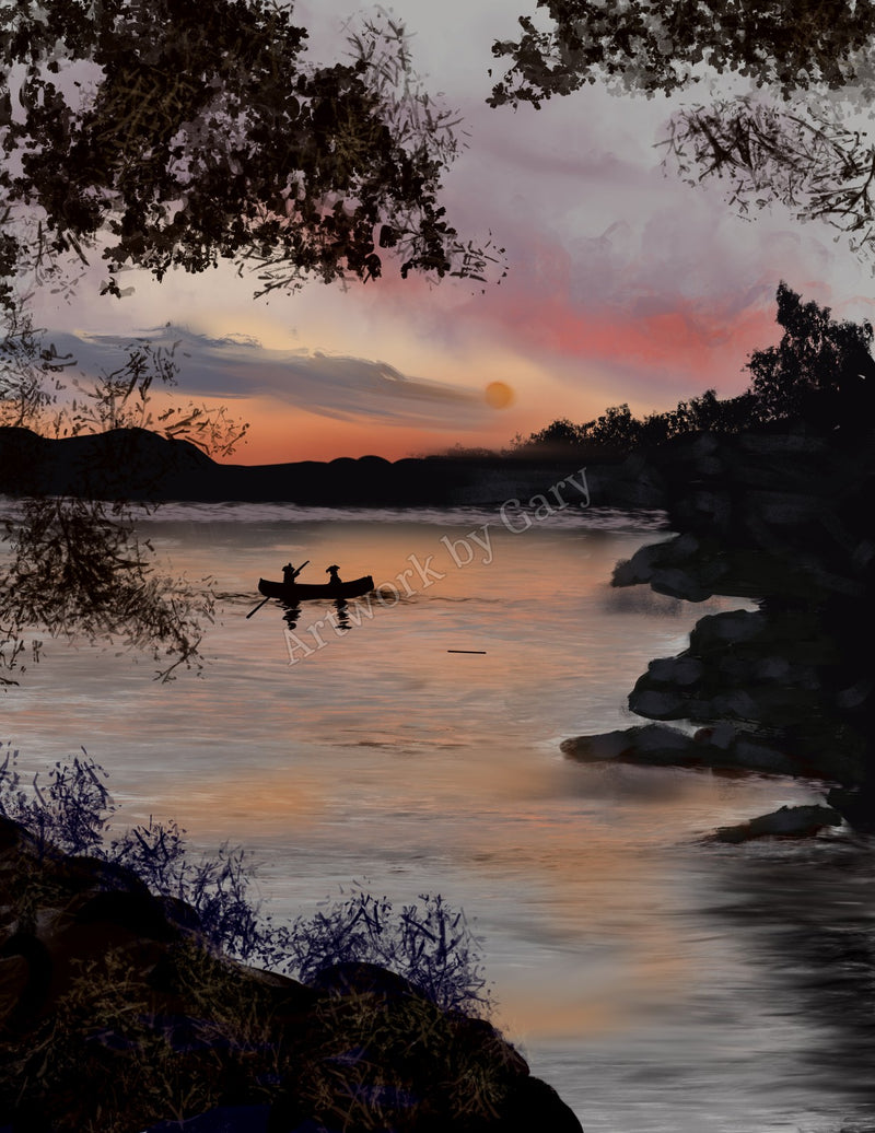 Boat on the Lake — Digital Download by Gary Hartman
