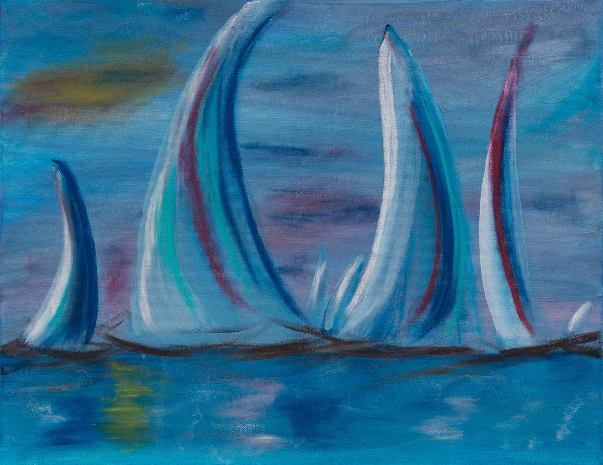 Sails — Original Acrylic Painting by Gary Hartman