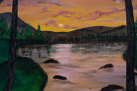Sunset Woods Lake — detail