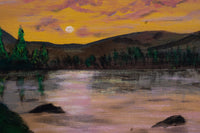 Sunset Woods Lake — detail