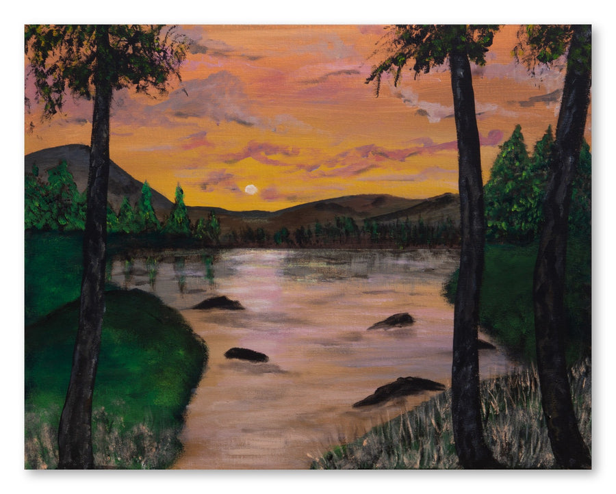 Sunset Woods Lake by Gary Hartman