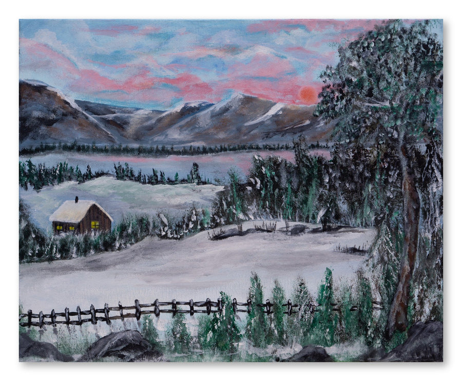 Winter Scape House by Gary Hartman